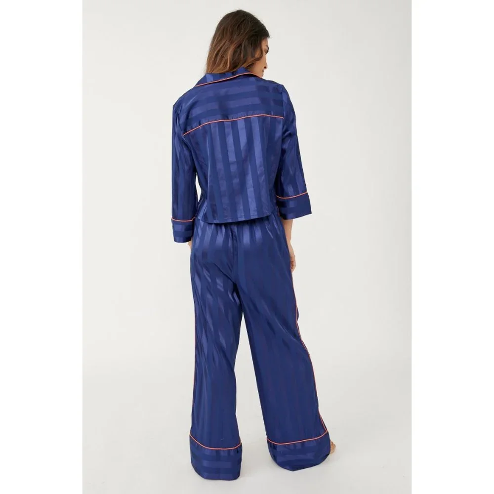 🎉LAST CHANCE🎉 NWT Free People Pajama Party Sleep Set / Navy Peony - Picture 3 of 6